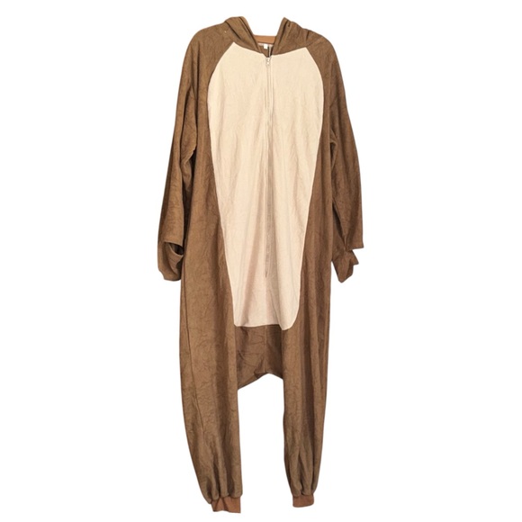 Adult Unisex Sloth Jumpsuit Cosplay Costume Animal Homewear Sleepwear Size L - Picture 14 of 17